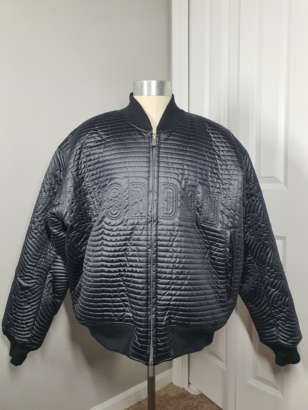 Jordan Bomber Jacket Full Zip Quilted Down Black II5314 010 Men's Size XL $300